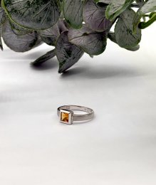 Vintage ring 18k guld citrin