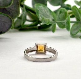 Vintage ring 18k guld citrin