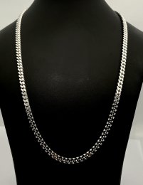 Second hand halsband pansarlänk äkta siver 55 cm