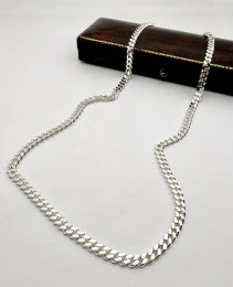 Second hand halsband pansarlänk äkta siver 55 cm
