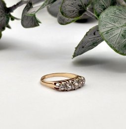 Vintage ring 18k guld Cubik Cirkonia 1954