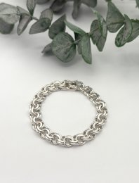 Second hand armband äkta silver Bismarck 19,5cm