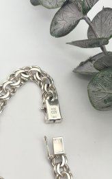 Second hand armband äkta silver Bismarck 19,5cm