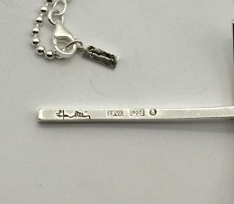 Second hand halsband äkta silver Efva Attling Thin Cross 70 cm