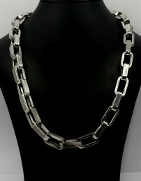 Second hand halsband äkta silver massiv ankarlänk