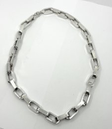 Second hand halsband äkta silver massiv ankarlänk