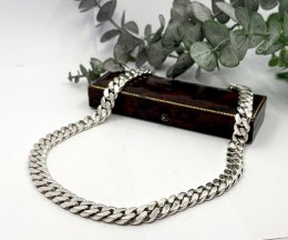 Second hand massiv pansarlänk äkta silver