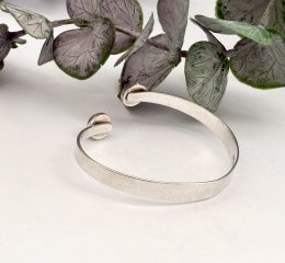 Vintage armring äkta silver tigeröga Saarela
