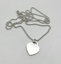 Second hand halsband äkta silver hjärta Tiffany&Co Ney York