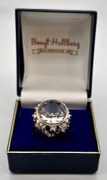 Vintage ring äkta silver bergkristall Bemgt Hallberg 1974