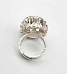 Vintage ring äkta silver bergkristall Bemgt Hallberg 1974