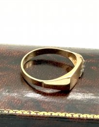 Second hand klackring 18k guld diamant