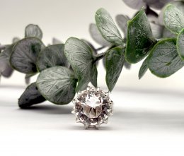 Vintagering äkta silver bergkristall Bengt Hallberg
