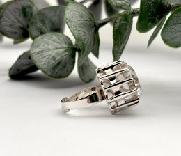 Vintagering äkta silver bergkristall Bengt Hallberg