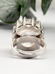 Vintagering äkta silver bergkristall Bengt Hallberg