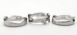 Second hand ring tredelad Georg Jensen Fusion 18k vitguld diamanter