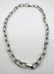 Second hand halsband äkta silver massiv ankarlänk