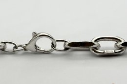Second hand halsband äkta silver massiv ankarlänk