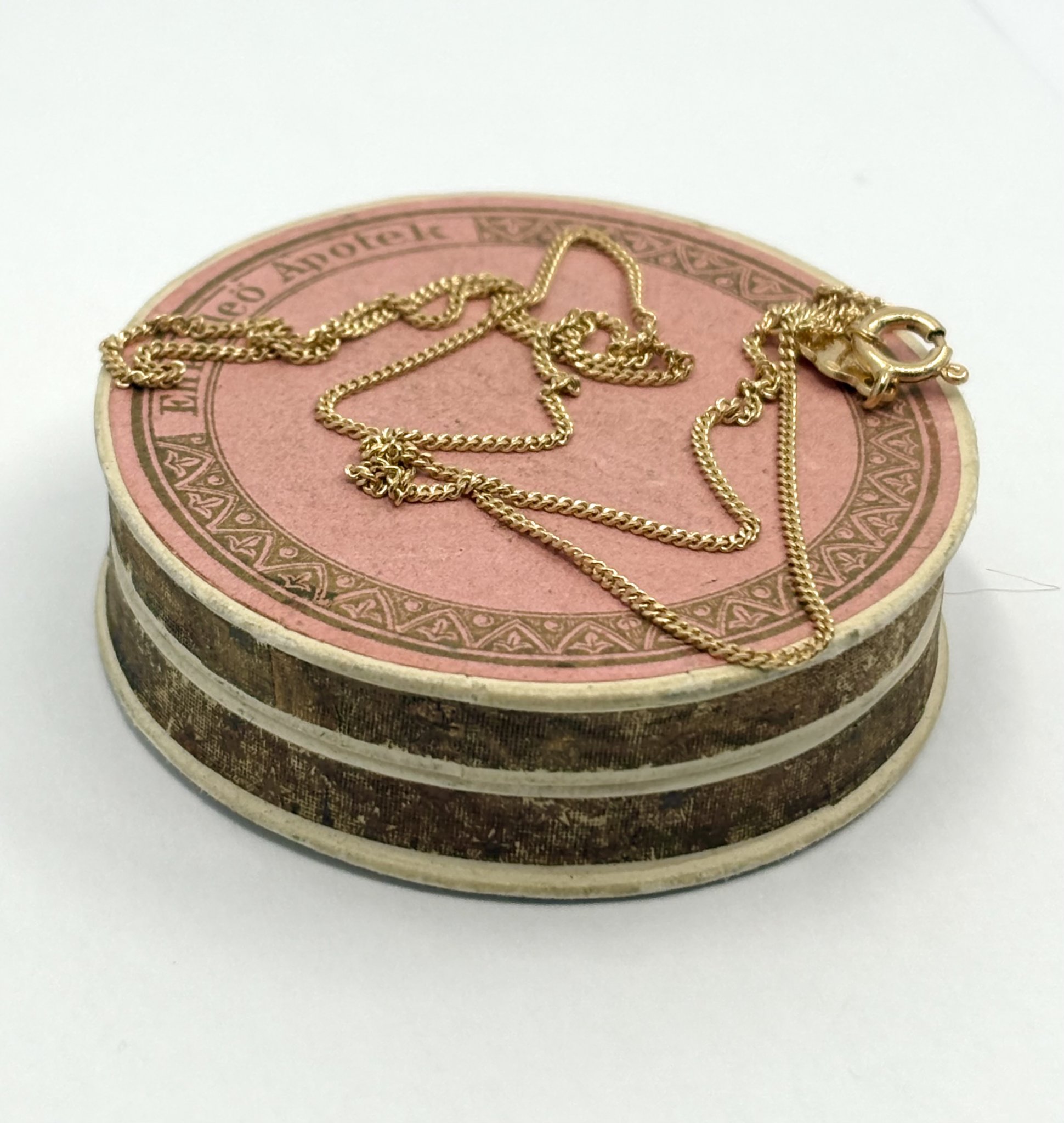 Second hand halsband smal pansarlänk 18k guld 42cm 2,7g