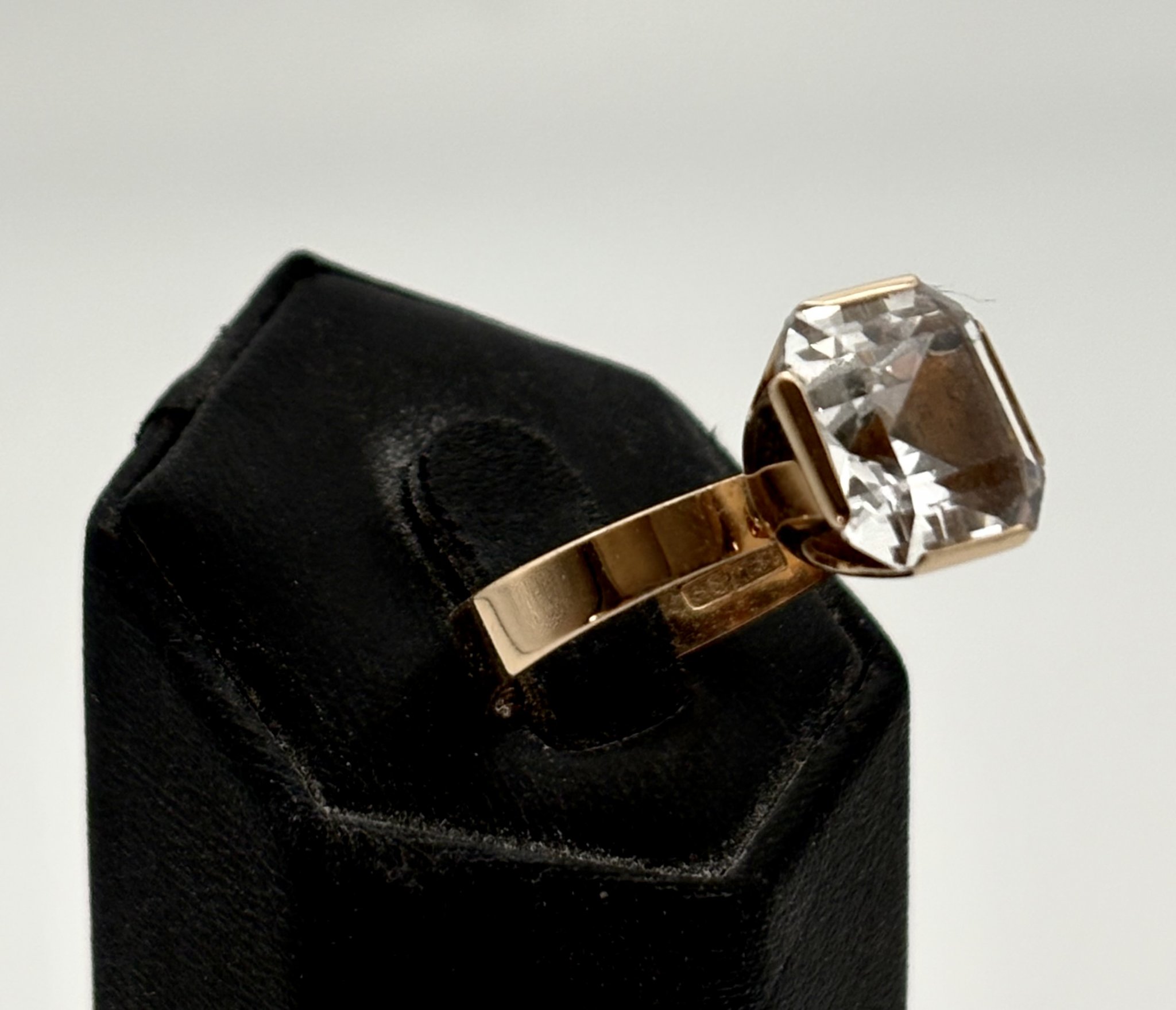 Vintage ring 18k guld bergkristall 1967