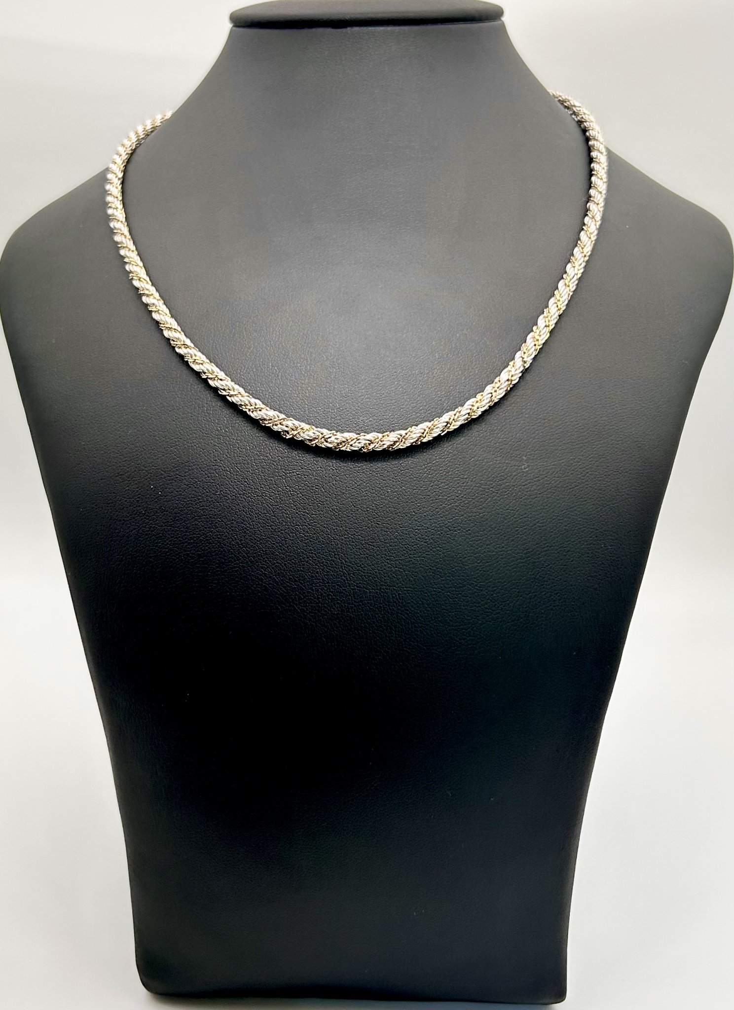 Vintage halsband cordell äkta silver förgyllt silver 17,7g