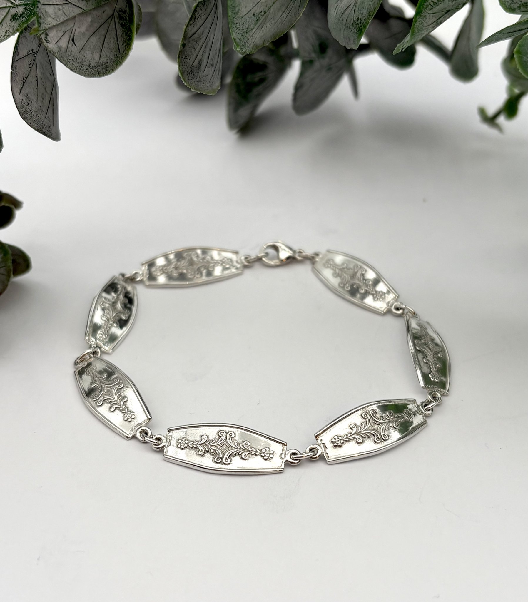 Second hand medelpadsarmband äkta silver