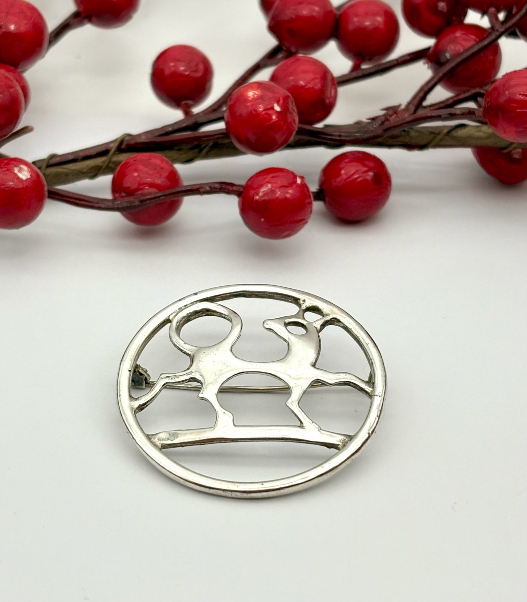 Vintage brosch äkta silver Juhls Kautokeino Norge