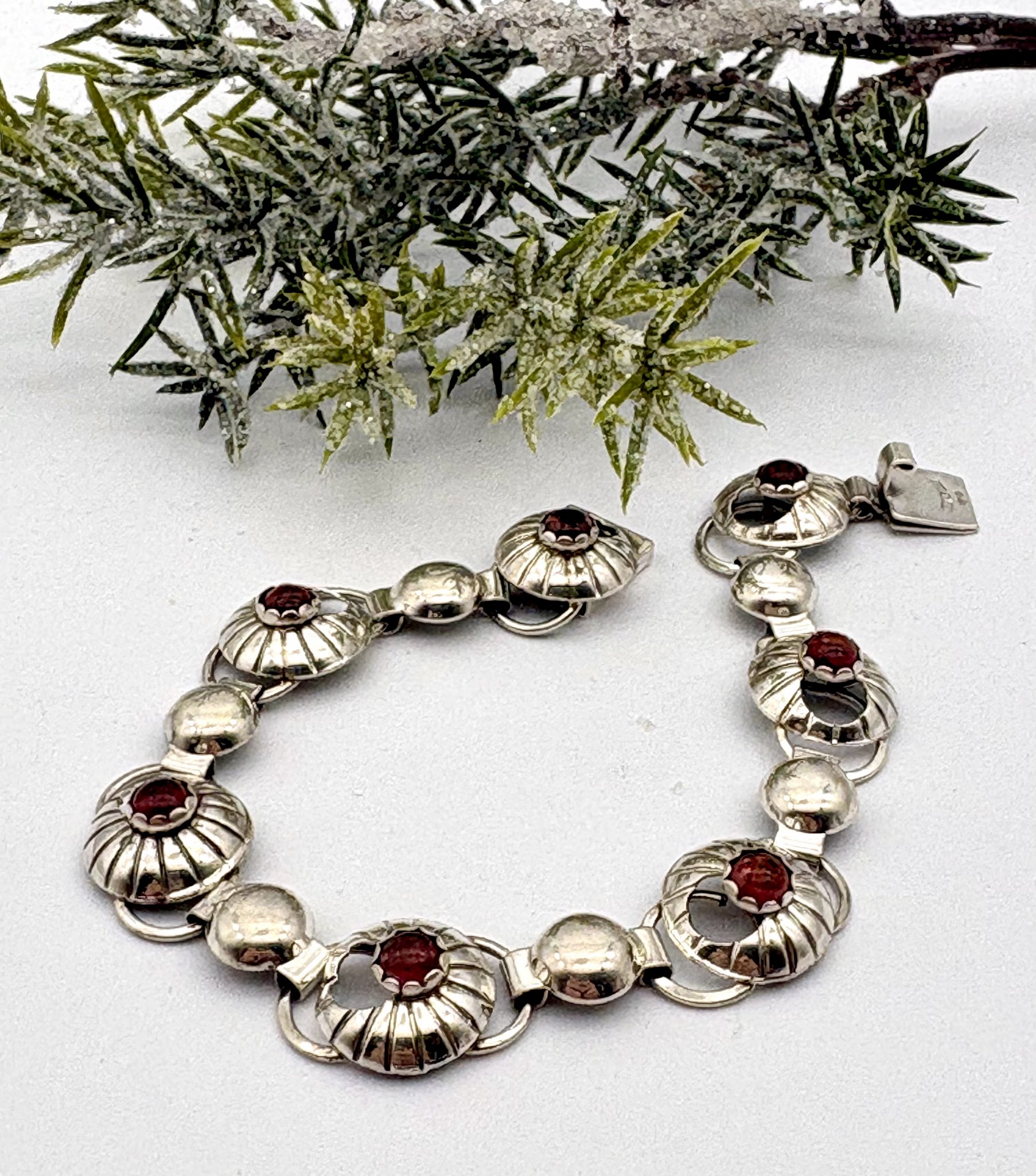 Vintage armband äkta silver ametist 1961