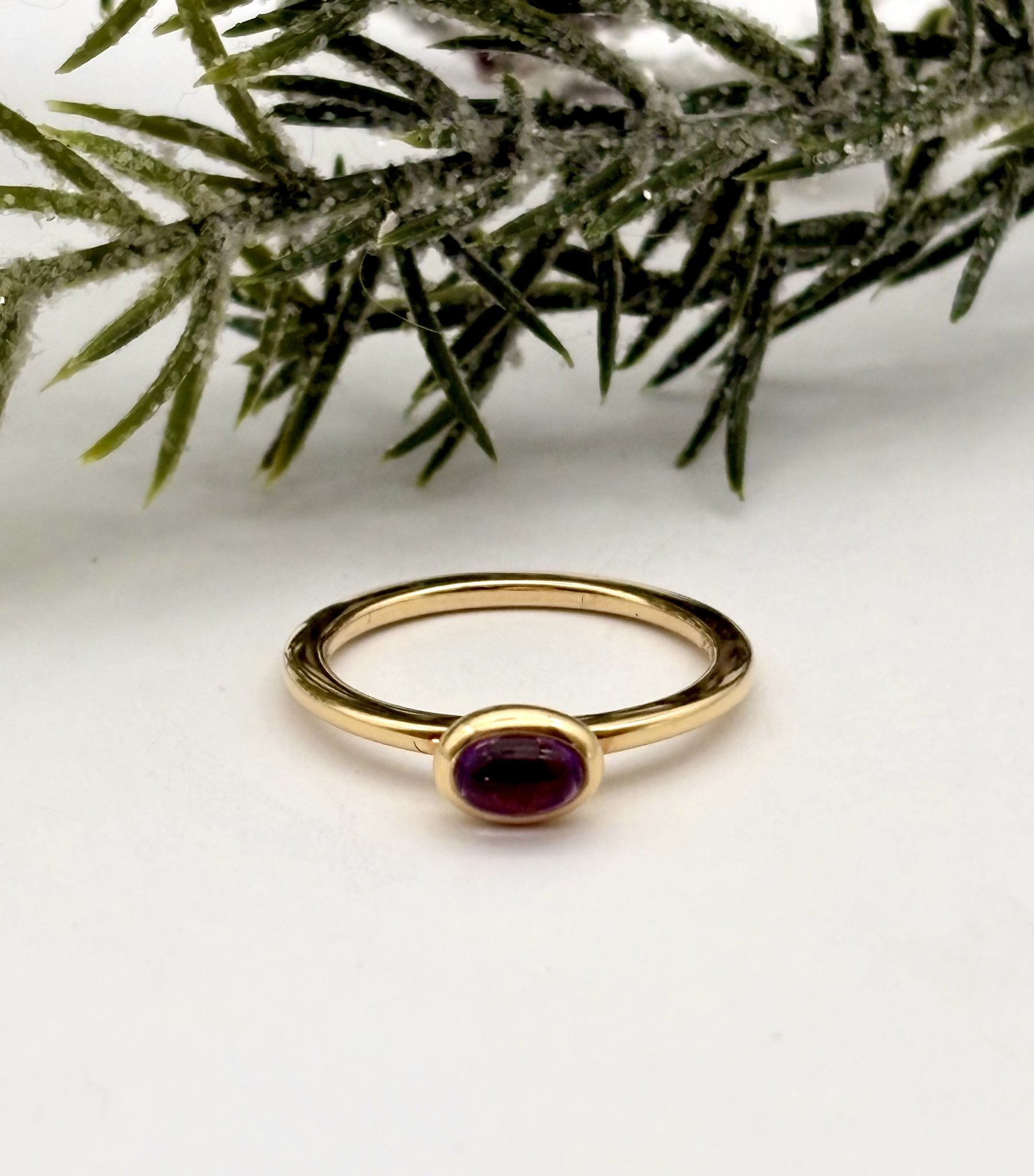 Second hand ring 18k guld Efva Attling Love Bead Ring Amethyst
