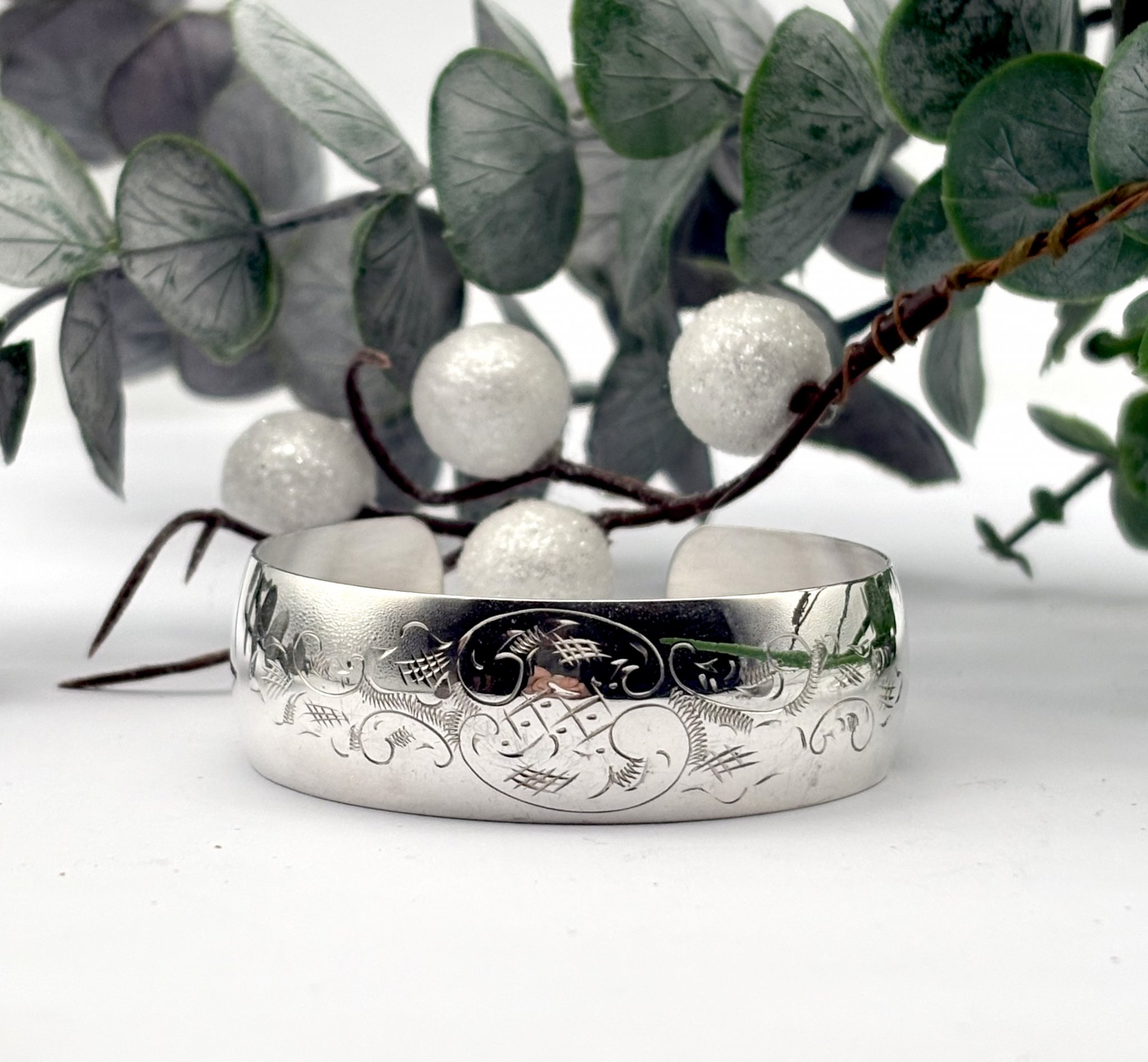 Vintage armring äkta silver Danmark