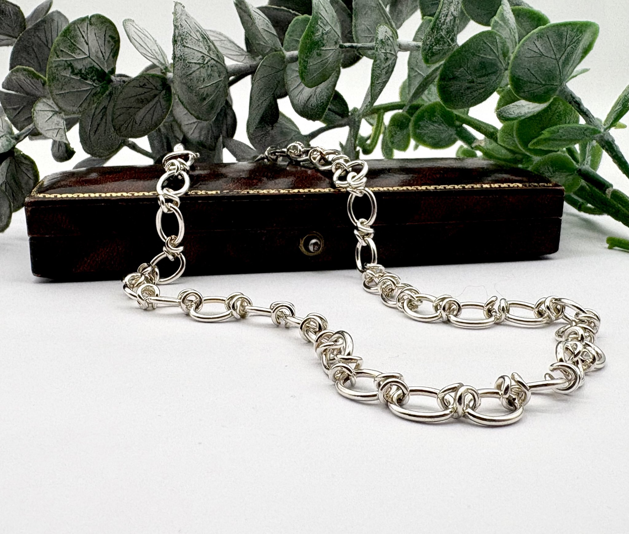 Second hand halsband äkta silver