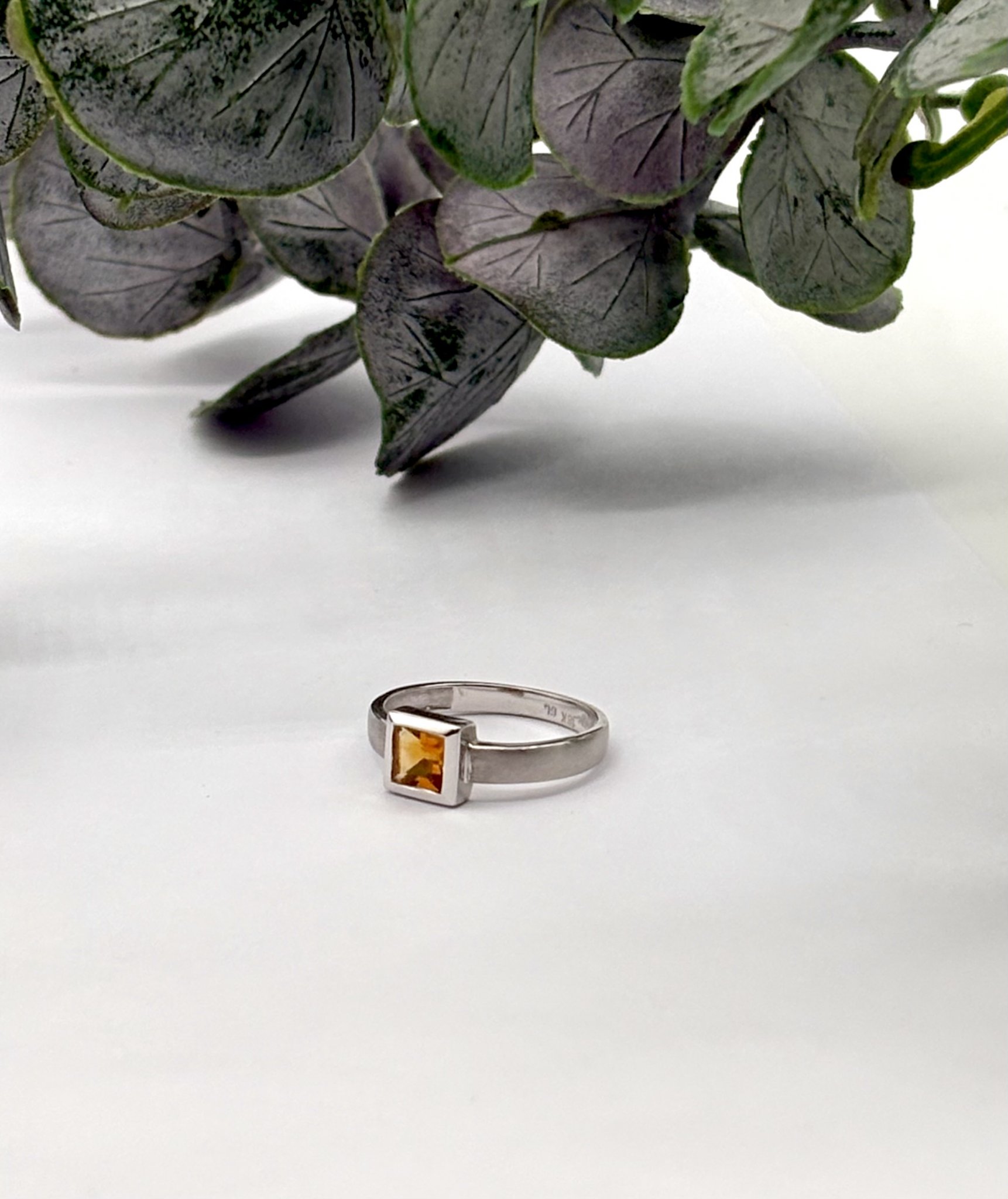 Vintage ring 18k guld citrin