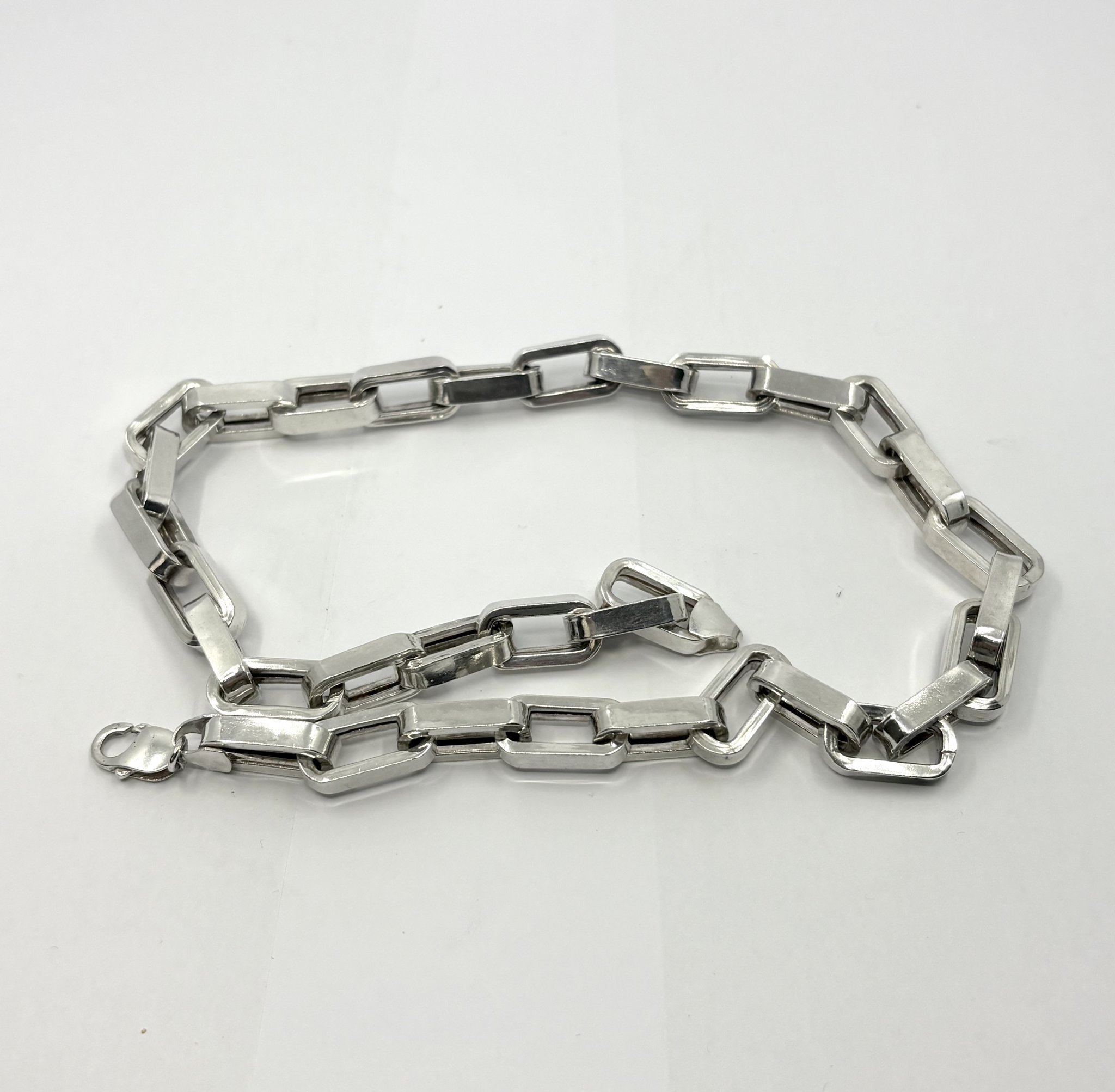 Second hand halsband äkta silver massiv ankarlänk