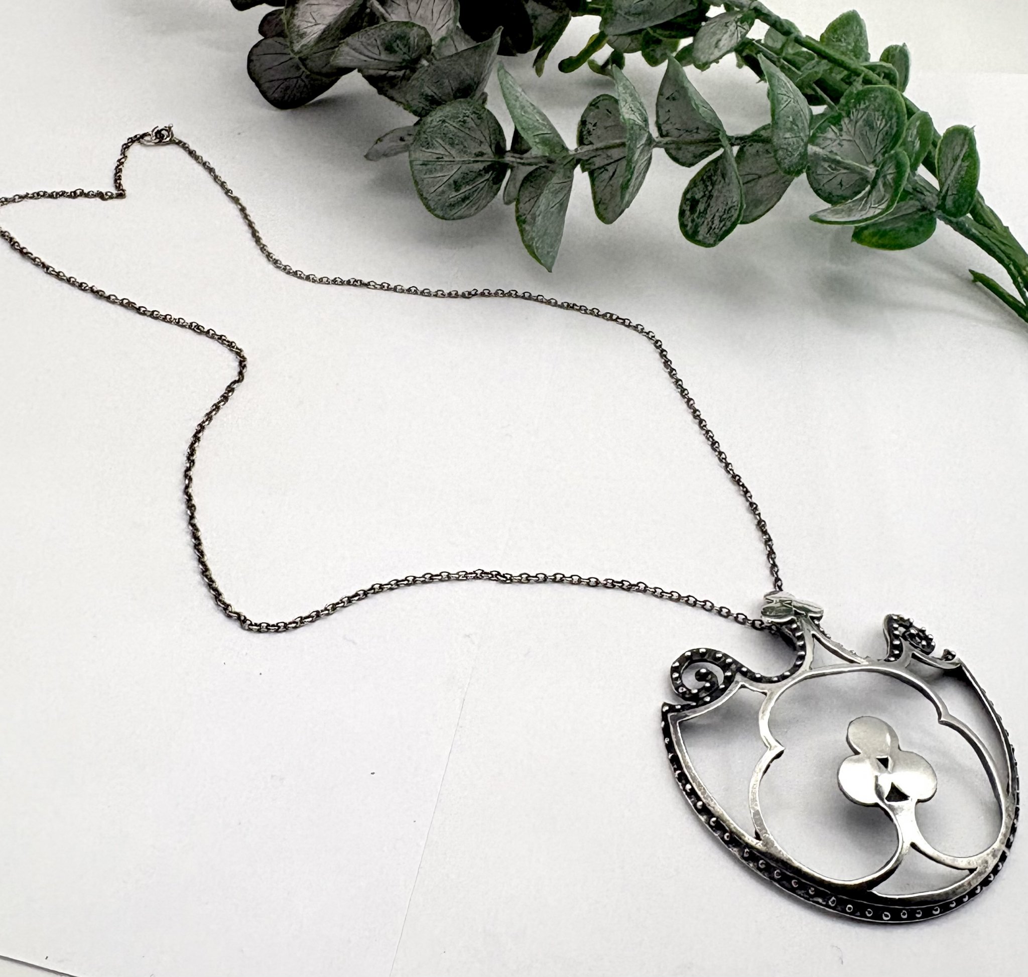 Vintage halsband äkta silver Finland Åbo 1972