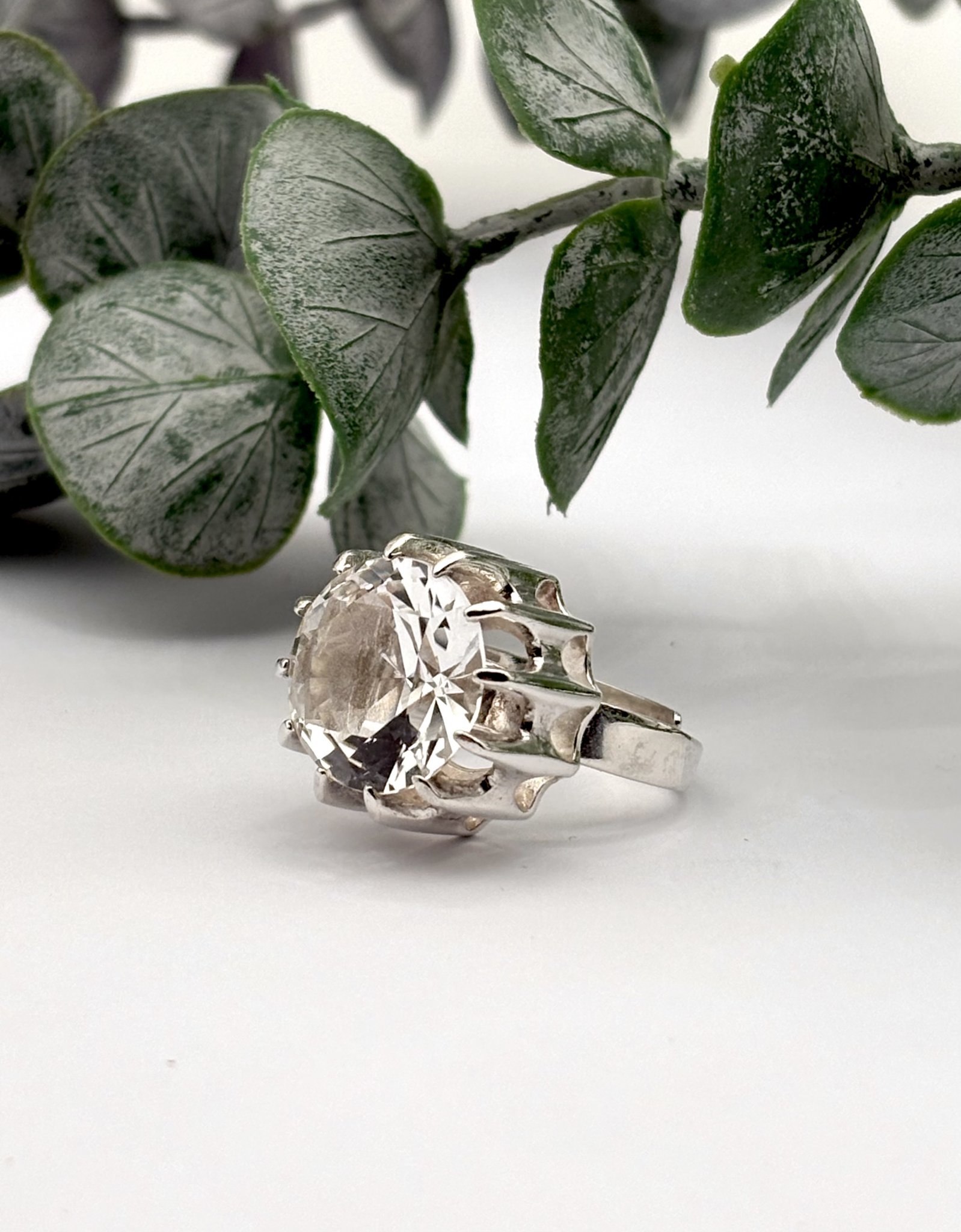 Vintagering äkta silver bergkristall Bengt Hallberg